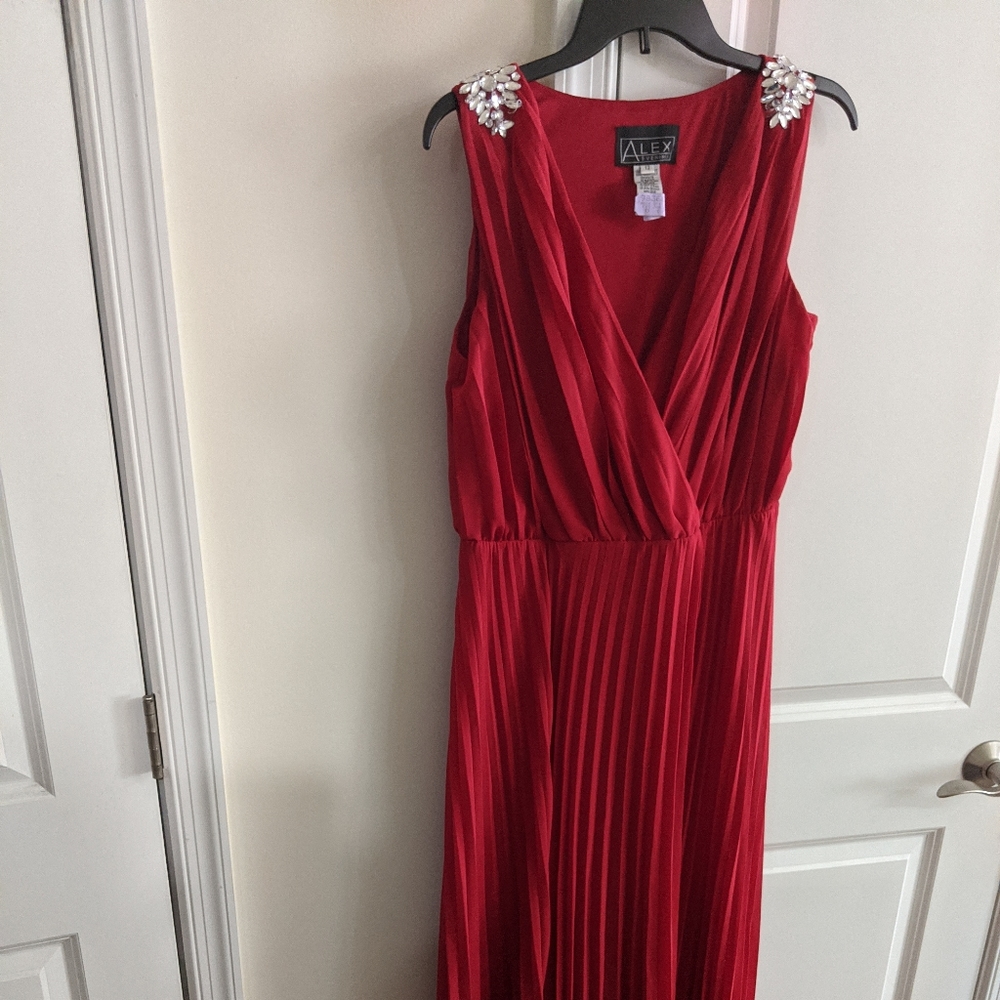 Long red evening gown size 12